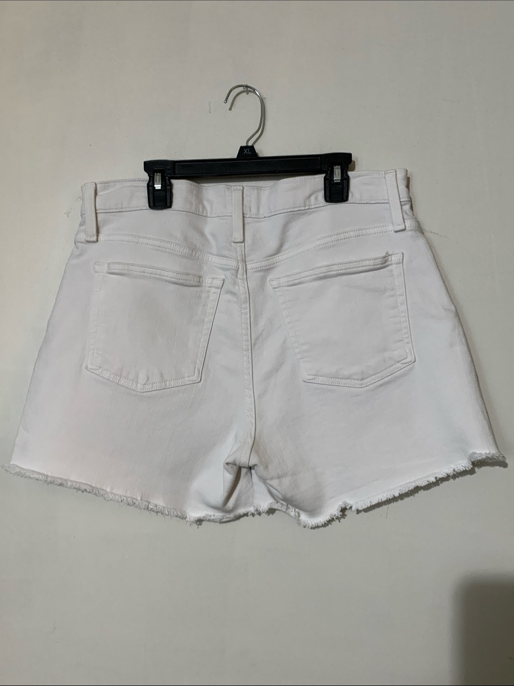 J. Crew White Denim Cutoff Shorts with Frayed Hem - Picture 3 of 5